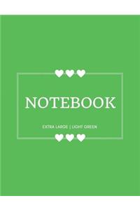Notebook Extra Large: Light Green: Notebook 8.5 X 11: Notebook 400 Pages