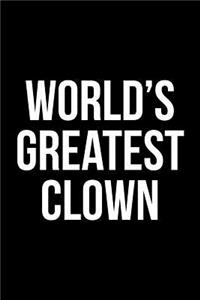 World's Greatest Clown: Blank Lined Journal