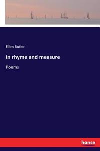 In rhyme and measure