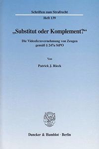 Substitut Oder Komplement?