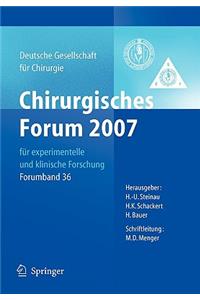 Chirurgisches Forum 2007 Für Experimentelle Und Klinische Forschung