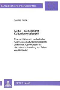 Kultur - Kulturbegriff - Kulturdenkmalbegriff