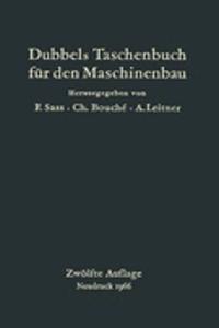 Dubbels Taschenbuch Für Den Maschinenbau