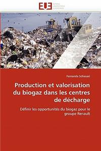 Production Et Valorisation Du Biogaz Dans Les Centres de Décharge