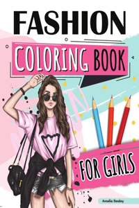 Fashion Coloring Book for Girls Ages 4-8