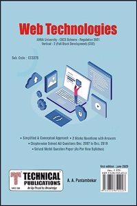 Web Technologies for BE Anna University R21CBCS (Vertical II - CSE - CCS375)