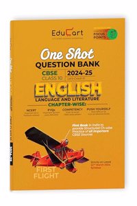 Educart CBSE Class 10 ENGLISH One Shot Question Bank 2024-25 (Updated for 2025 Exam)