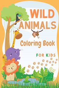 Wild Animals Coloring Book For Kids