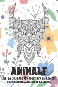 Libri da colorare per adulti per adolescenti - Disegni animali alleviare lo stress - Animale