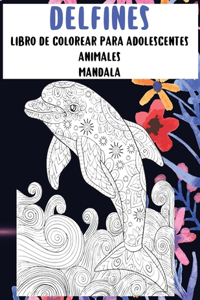 Libro de colorear para adolescentes - Mandala - Animales - Delfines