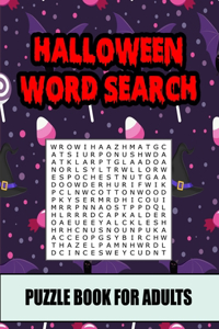 halloween search word puzzle book for adults