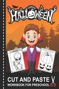Halloween Cut and Paste Workbook for Preschool