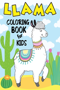 Llama Coloring Book for Kids