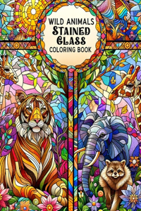 Wild Animals Stained Glass coloring book