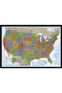 National Geographic United States Wall Map - Decorator (43.5 X 30.5 In)