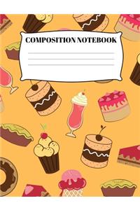 Composition Notebook: Wide Ruled 7.44x9.69 120 page notebook for kids and teens