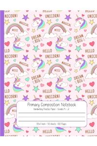 Primary Composition Notebook Handwriting Practice Paper