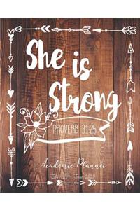 She Is Strong Academic Planner July 2019- June 2020