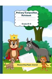 Primary Composition Notebook Grades K-2 Handwriting Paper Journal