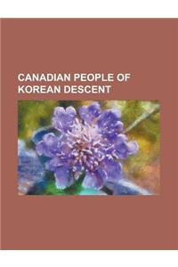 Canadian People of Korean Descent