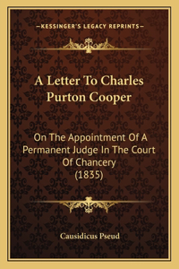 Letter To Charles Purton Cooper