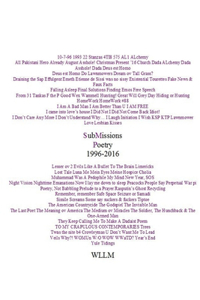 SubMissions Poetry 1996-2016
