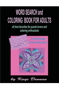 Word Search And Coloring Book For Adults