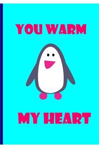 You Warm My Heart - Blue Notebook / Journal / Extended Lined Pages / Soft Matte