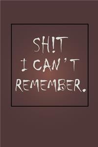 shit I can't remember notebook
