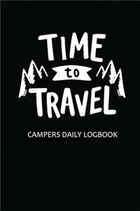 Campers Daily Log Book With Quote Time To Trave