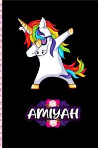 Amiyah - Dabbing Unicorn personalized named Notebook