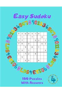 Easy Sudoku - 100 Puzzles With Answers