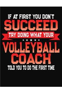 If At First You Don't Succeed Try Doing What Your Volleyball Coach Told You To Do The First Time