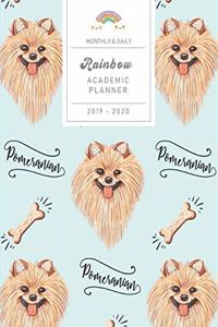 Monthly & Daily Rainbow Academic Planner 2019 - 2020