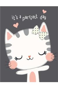 The cat with perfect day sketchbook