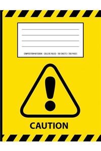 Caution Warning Periodic Table Chemistry Composition Notebook