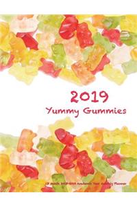 2019 Yummy Gummies 18 Month 2018-2019 Academic Year Monthly Planner