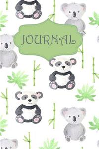 Panda and Bear Prints Journal