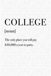 College the Only Place You Will Pay $30000 a Year to Party