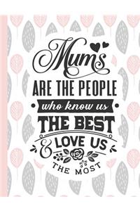 Mums Are the People Who Know Us the Best & Love Us the Most