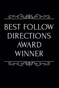 Best Follow Directions Award Winner