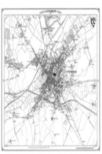 Canterbury 1872 Heritage Cartography Victorian Town Map