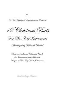 12 Christmas Duets for Bass Clef Instruments