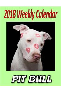 2018 Weekly Calendar Pit Bull: Dog Jokes, Personal Notes, To Do List and More...