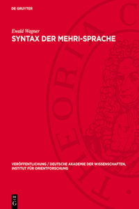 Syntax Der Mehri-Sprache