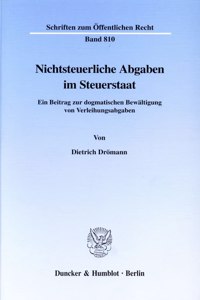 Nichtsteuerliche Abgaben Im Steuerstaat