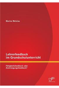 Lehrerfeedback im Grundschulunterricht