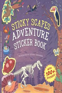 Sticky Scapes Adventure Sticker Book for Kids with 100+ Stickers | Quick Learning Sticker Activity Book For Fun and Creativity | Daffodil Lane Books