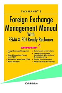 Foreign Exchange Management Manual With FEMA & FDI Ready Reckoner (Set of 2 Volumes) (30th Edition 2017)