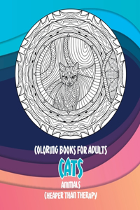 Coloring Books for Adults Cheaper than Therapy - Animals - Cats